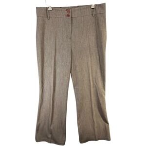 Margo Trouser Pants Women 14 Brown Viscose Blend Straight Office Business Casual